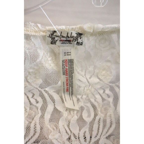 Intimately x Free People Women's Sz L Ivory 2 Hot 2 Handle Semi-Sheer Bodysuit - Picture 5 of 7